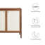 Capri 33" Wood Grain Storage Cabinet In Walnut