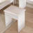 White Modern Mini Vanity Desk With Led Mirror, Hidden Storage, Multi-tier Shelves & Padded Stool