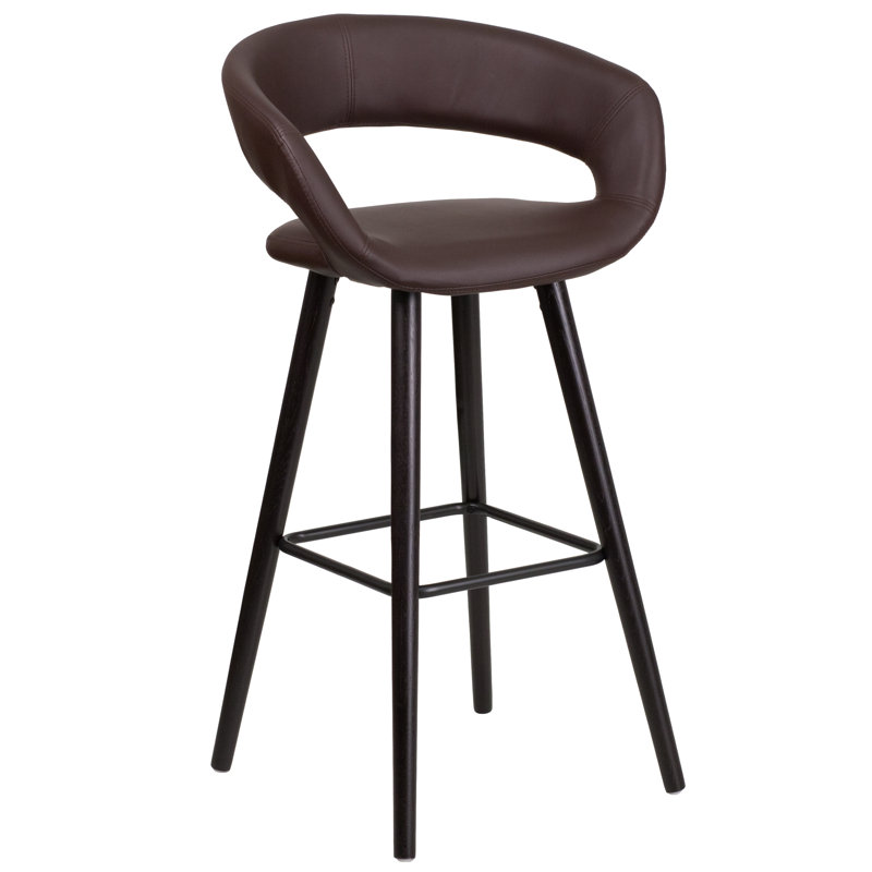 Tabouret de comptoir de 24 po Palafox, Brun, Tabouret de bar (siège d'une hauteur de 29 po)