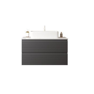 VEDO/VENO 30" Wall Mounted Plywood Cabinet Without Basin, Gray