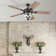 Glencrest 52" 5 Blade Damp Rated Ceiling Fan LED Light Kit Included