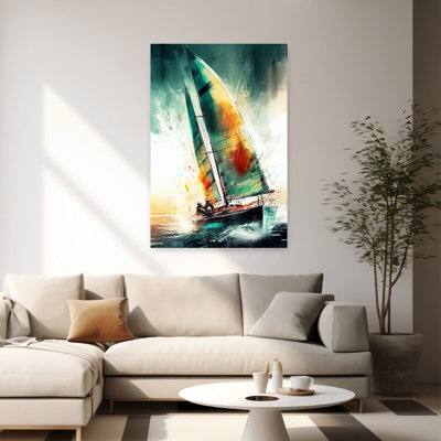 Dynamic Ocean Sailing Ocean Beach Wall Art Print