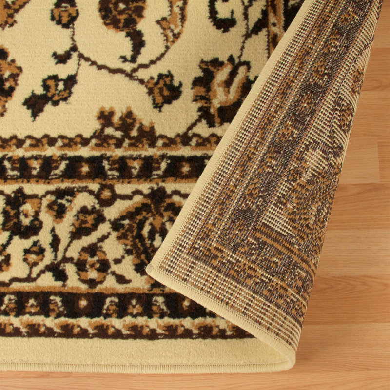 Dodington Modern Floral Scroll Border 3 Piece Indoor Area Rug Set