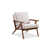Cream Polyester/Dark Walnut