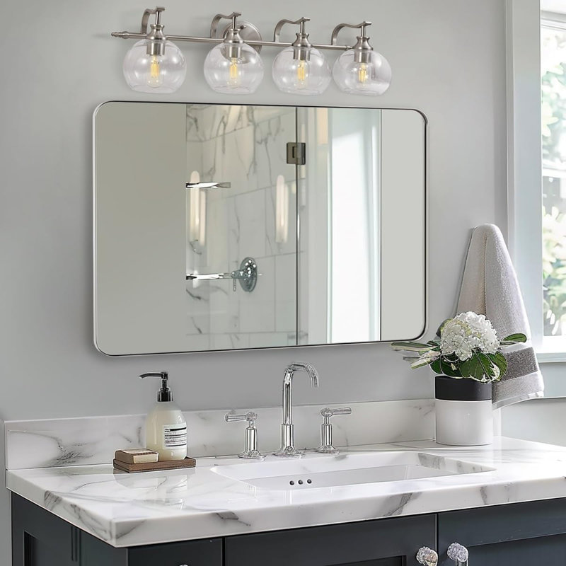 Luminaire de salle de bain Modern, 4, Nickel brossé