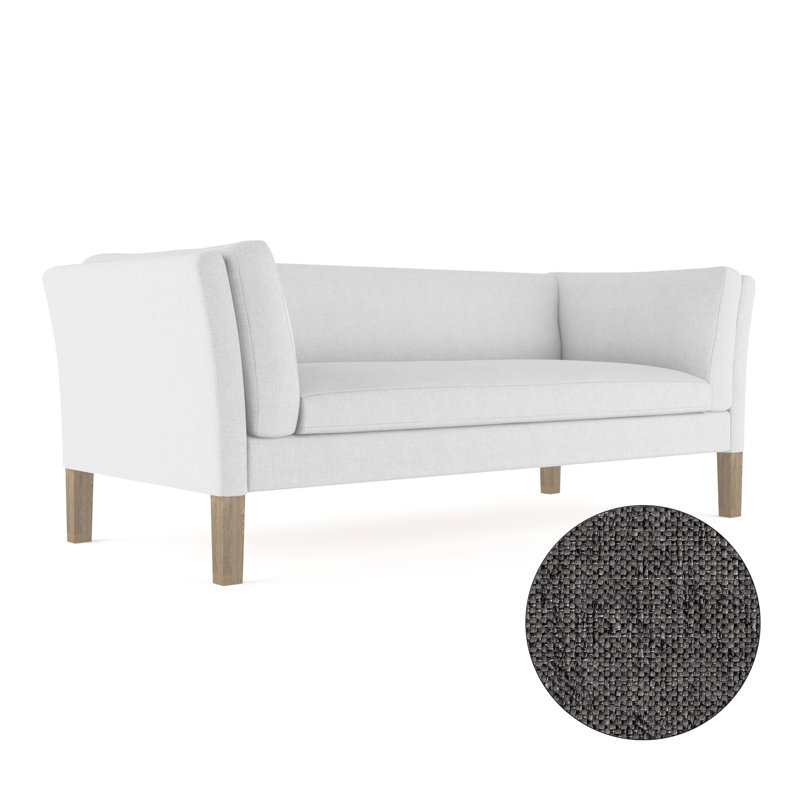 Canapé Charlton, H 31 po x l 96 po x P 33 po, Cuir rétro huître, Naturel