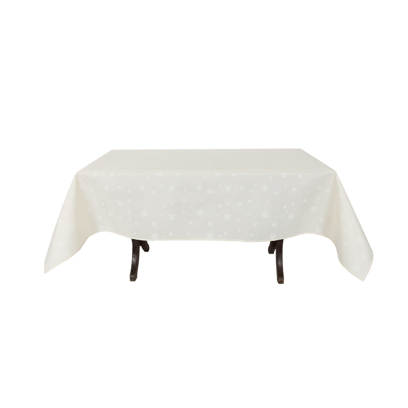 Fowey Solid Tablecloth, 108" L x 70" W, White