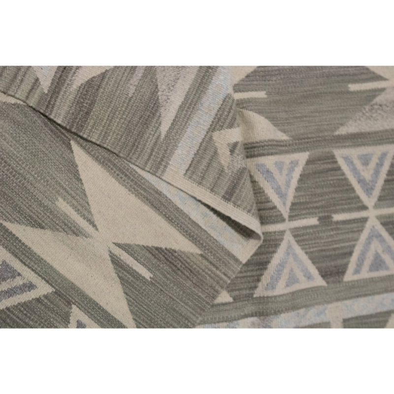 Tapis rectangulaire en laine à tissage plat