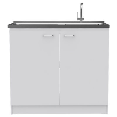Rectangle 2-Door Utility Sink And Cabinet
