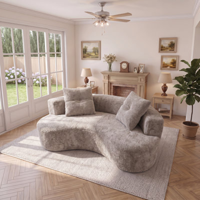 Canapé 79,5 "sans os avec 2 coussins, sans canapé d'assemblage pour le salon