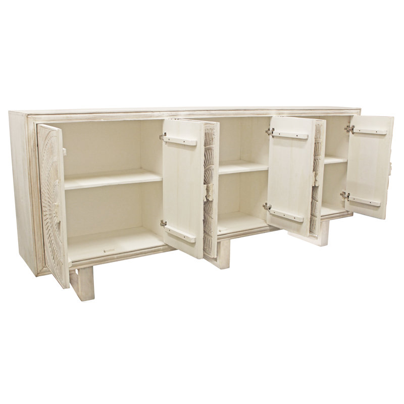 Buffet en bois d'acacia massif de 95 po de largeur Grasser