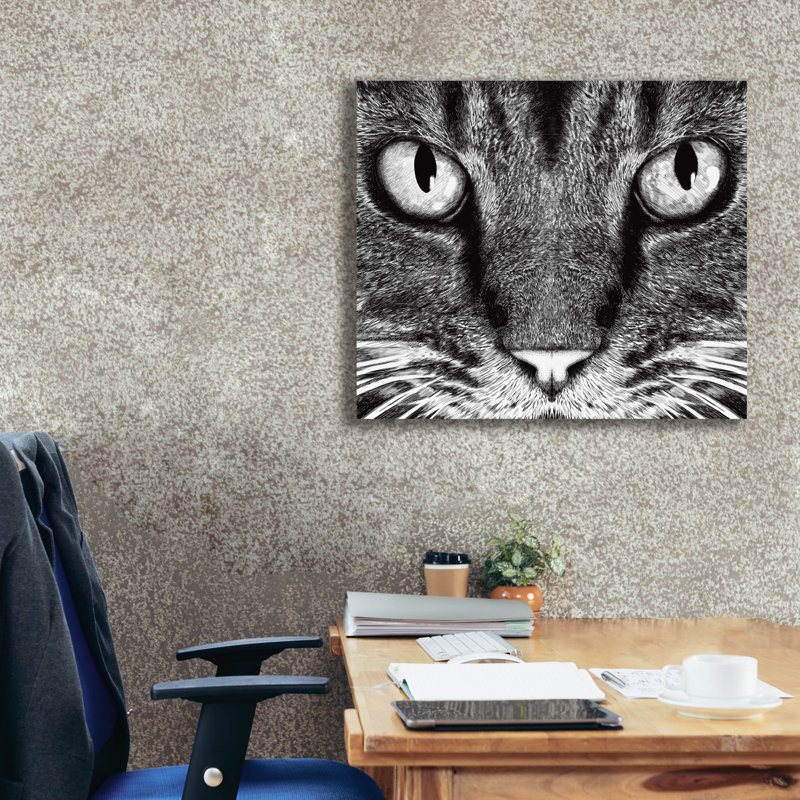 «Epic Graffiti» «The Cat» par Tummeow, art mural sur toile, H 26 po x l 30 po x P 1,5 po