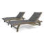 Chaise longue Banzai avec plateau coulissant