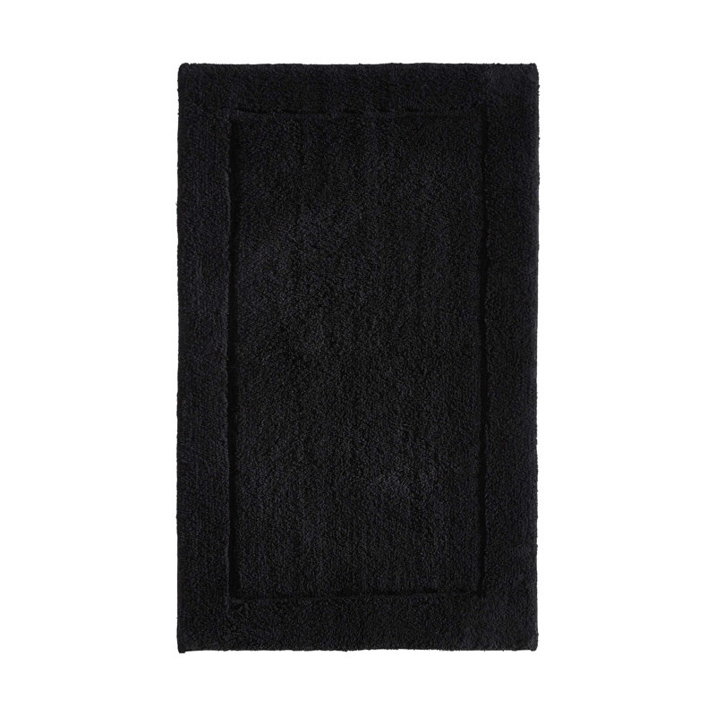 Calvin Klein Cotton Bath Rug, 24" L x 40" W, Black