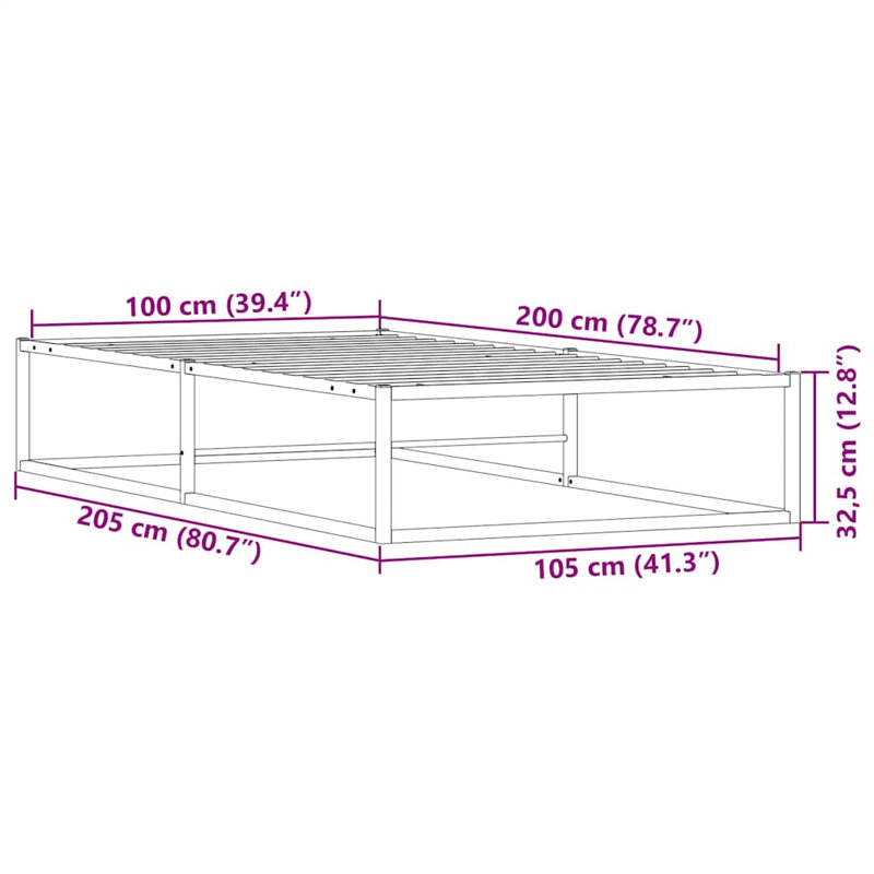 Sohom Bed, 100 x 200cm