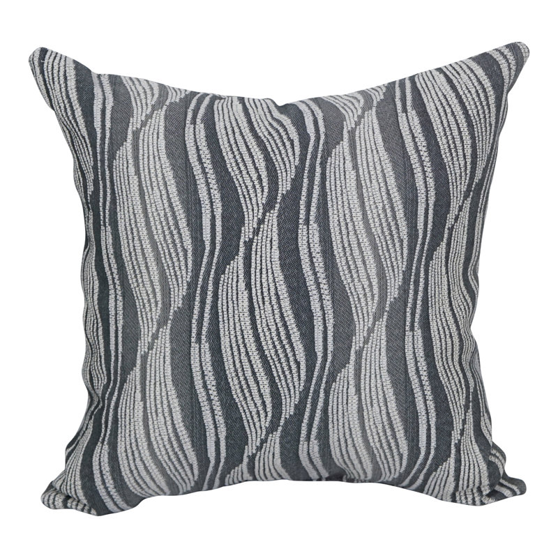 Striped Reversible Throw Pillow, Clove Minera
