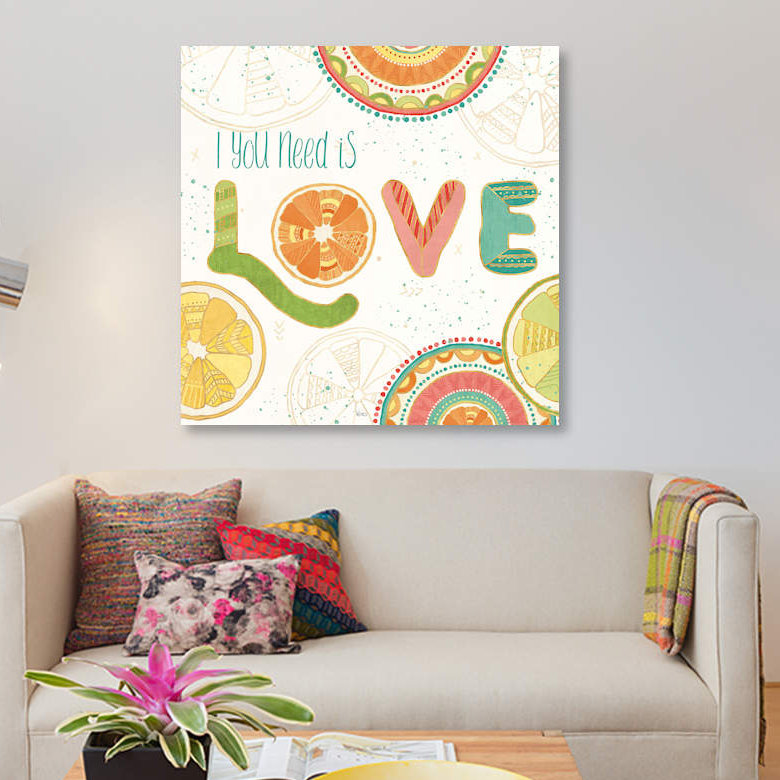« citrus splash v », reproduction d’impression sur toile, H 12 po x l 12 po x P 1,5 po, Toile tendue, Pas de tapis