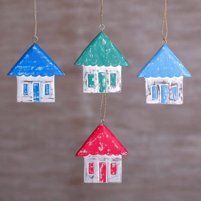 4.1'' Wood Finial Ornament