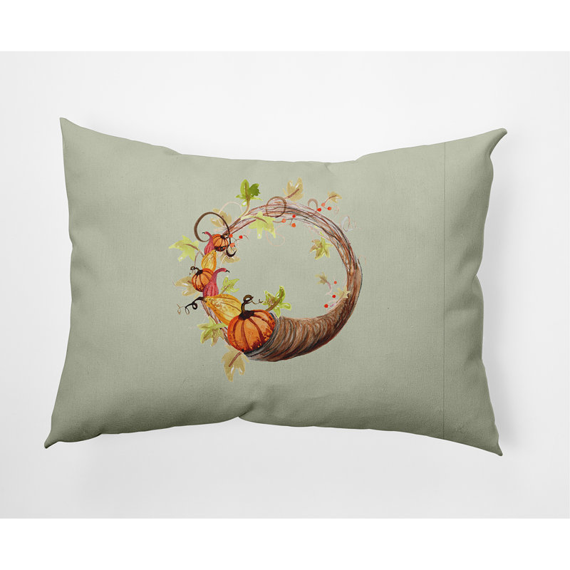 Outdoor Reversible Throw Pillow, Green
