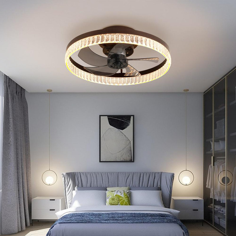 Minimalist Ring Led Chandelier Fan with Remote Control