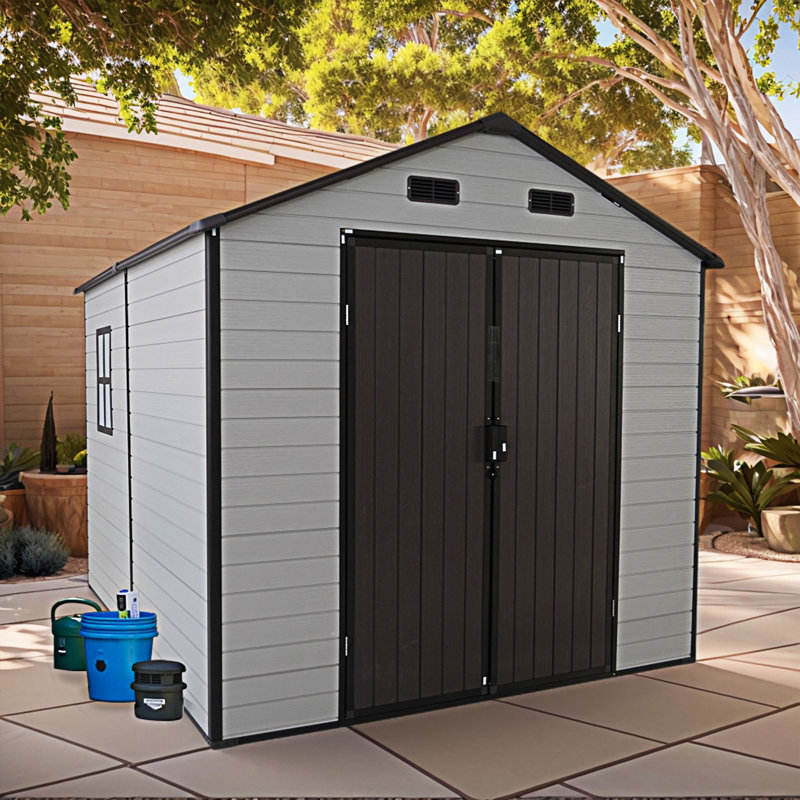 Outdoor Storage Shed With Windows