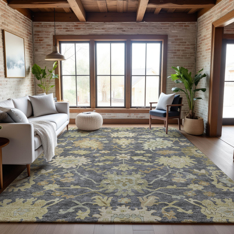 Tapis Gurubaksh AMF1150 de qualité supérieure lavable à la machine, Rectangle 2 pi 6 po x 3 pi 10 po