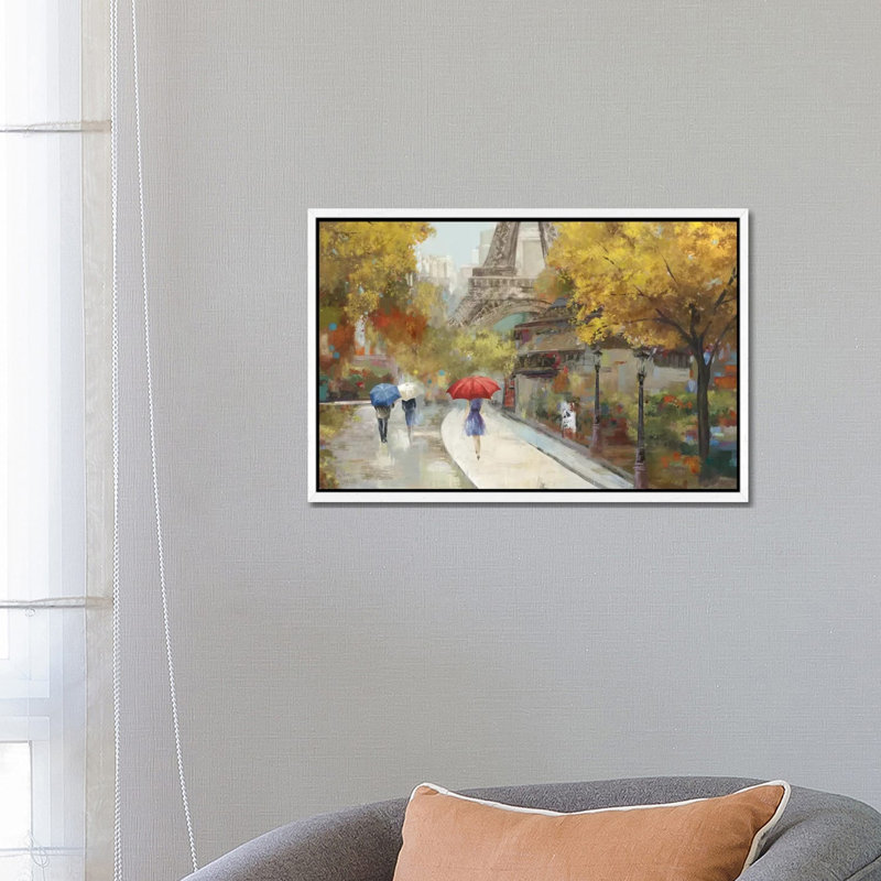 Amant De Marche by Allison Pearce - Painting on Canvas, White Framed Canvas, 66.04 cm H x 45.72 cm W