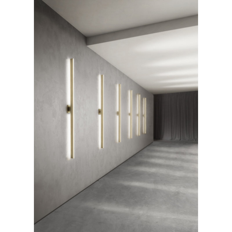 Fly Ap Aluminum LED Flush Mounted Sconce, Satin Golden Nickel