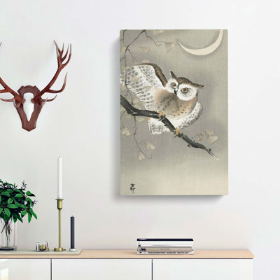 Long-Eared Owl by Ohara Koson - Wrapped Canvas Print