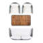 Ensemble de conversation de patio en bois massif avec coussins Larry -284873611-284873609