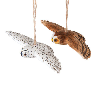 1'' Wood Animals Hanging Figurine Ornament
