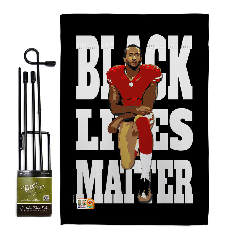 Ensemble de drapeau à 2 côtés en polyester 18,5 po x 13 po black lives matter