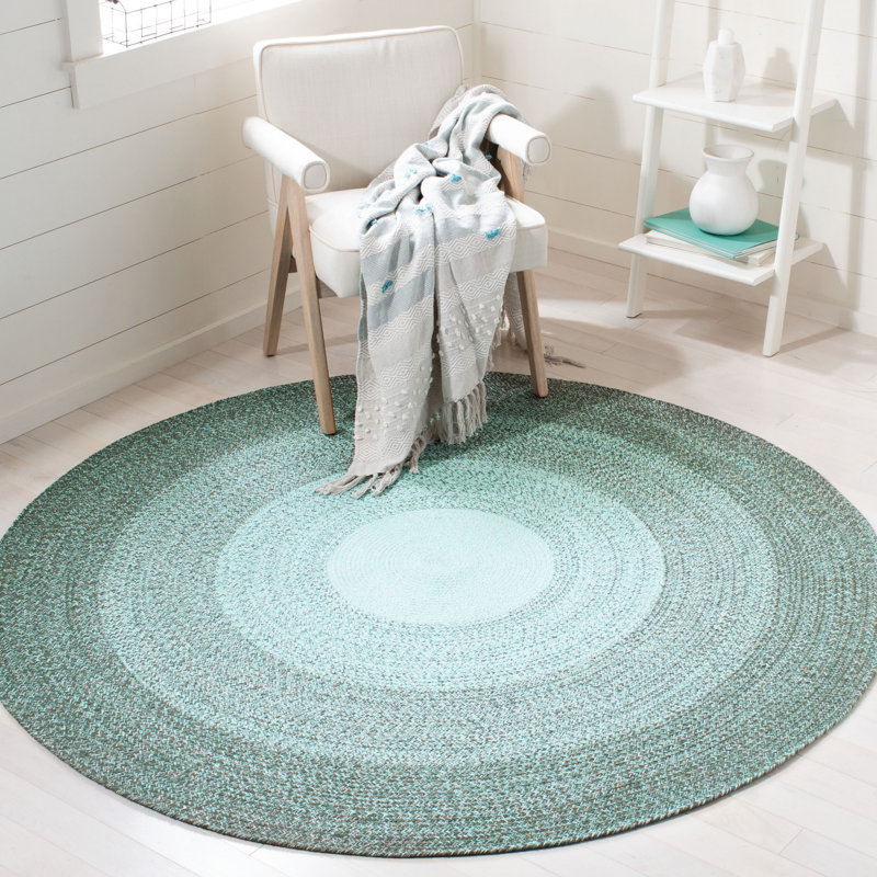Tapis en coton tissé à la main Gympie, Rond 6 pi