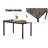 Miceli Marble Top Metal Base Dining Table