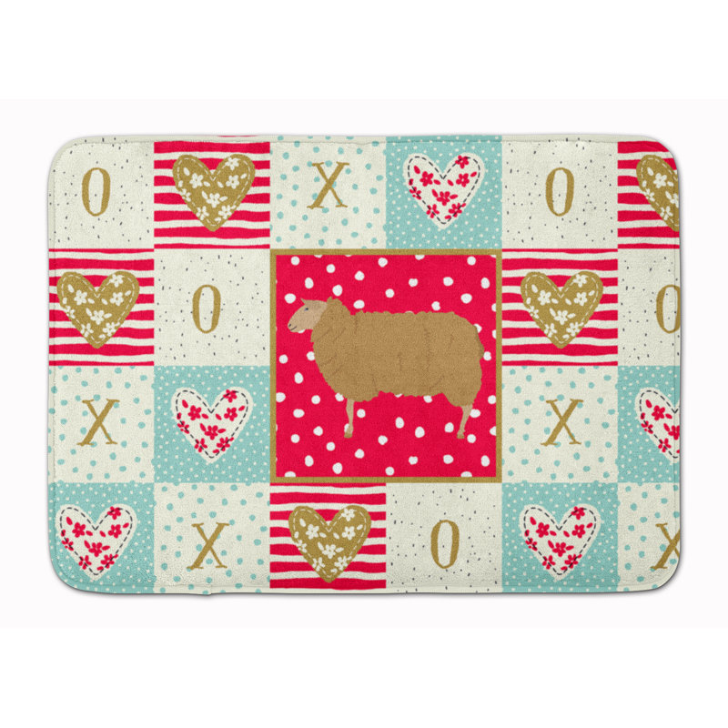 Love Memory Foam Kitchen Mat, Regna East Friesian Sheep