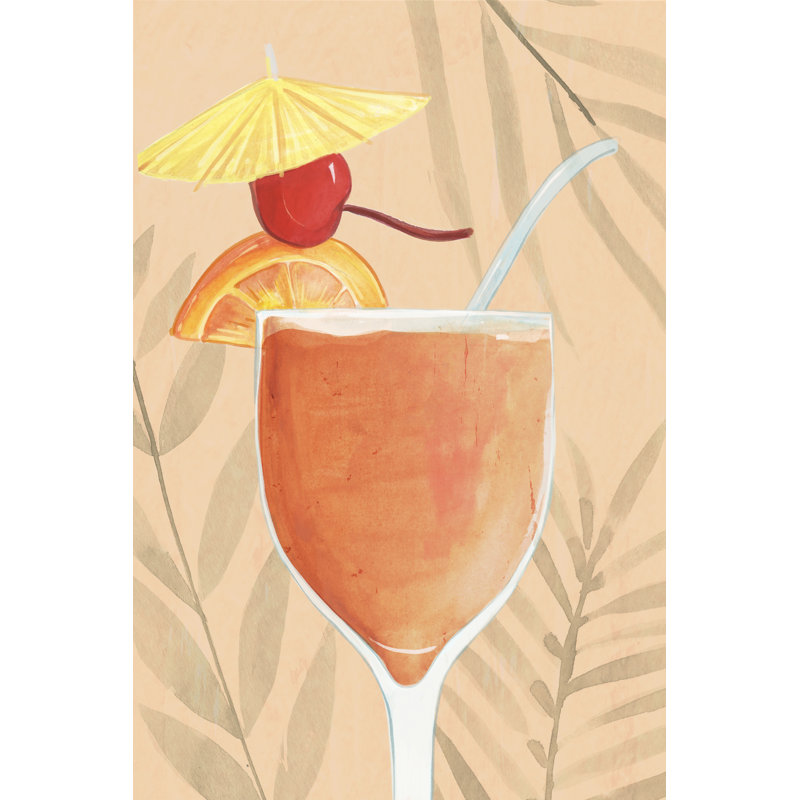Tropical Cocktail I by Annie Warren - Painting, Wrapped Canvas, 91cm H x 61cm W