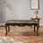 Cocktail Table with Marble Top and Cherry Finish, 51-Inch Rectangular, Classic Brown