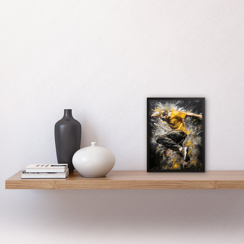 Auburntown Parkour Jump Action Shot Splat Portrait - Single Picture Frame Print
