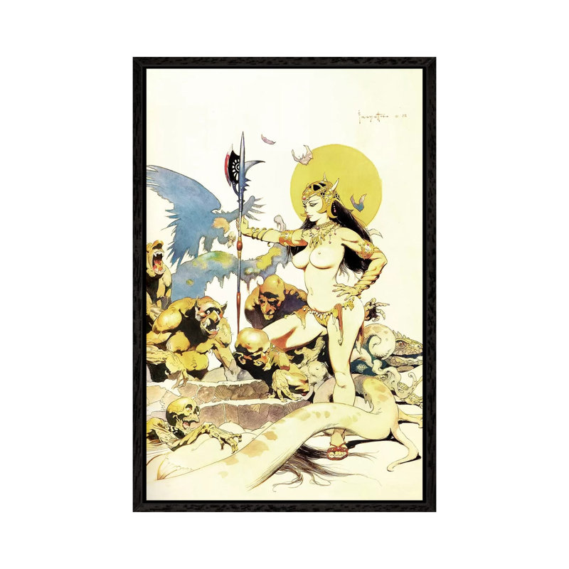 Ghoul Queen 1 Piece Painting on Canvas, 66.04 cm H x 45.72 cm W, Black Framed