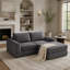75.5 " Corduroy L-Shaped Sofa & Chaise-404095253