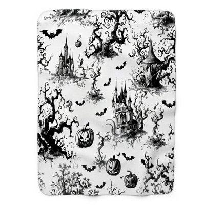 Couverture sherpa de qualité supérieure 1 pièce Gothic Chinoiserie