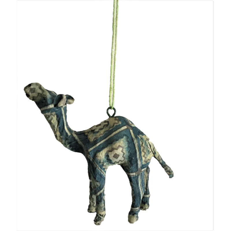 Handmade Mache Camel Hanging Figurine Ornament