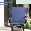 Lot de 2 tabourets de bar pivotants avec siège en tissu à mailles hautes, structure en acier, pour terrasse, balcon, bord de piscine, jardin, bleu marine, design extérieur à 360°, tissu.