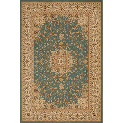 Izmir Collection Beige/Green Transitional Floral/Botanical Area Rug