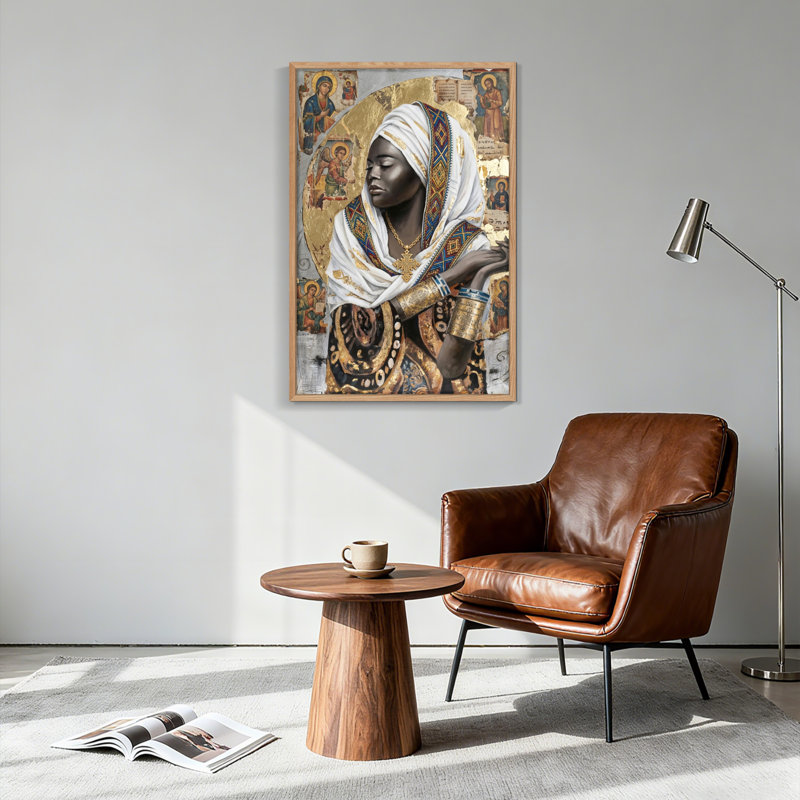 Éthiopien, impression sur toile, ensemble de 1, Natural, 48"H x 36"W
