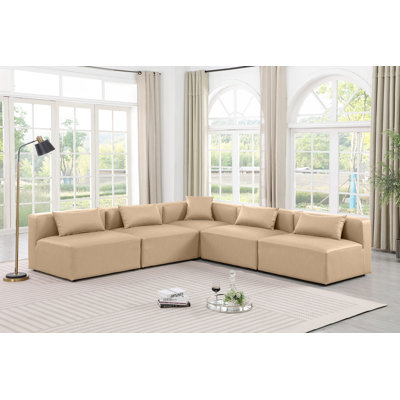 Canapé modulaire en similicuir 5 pièces Ivion