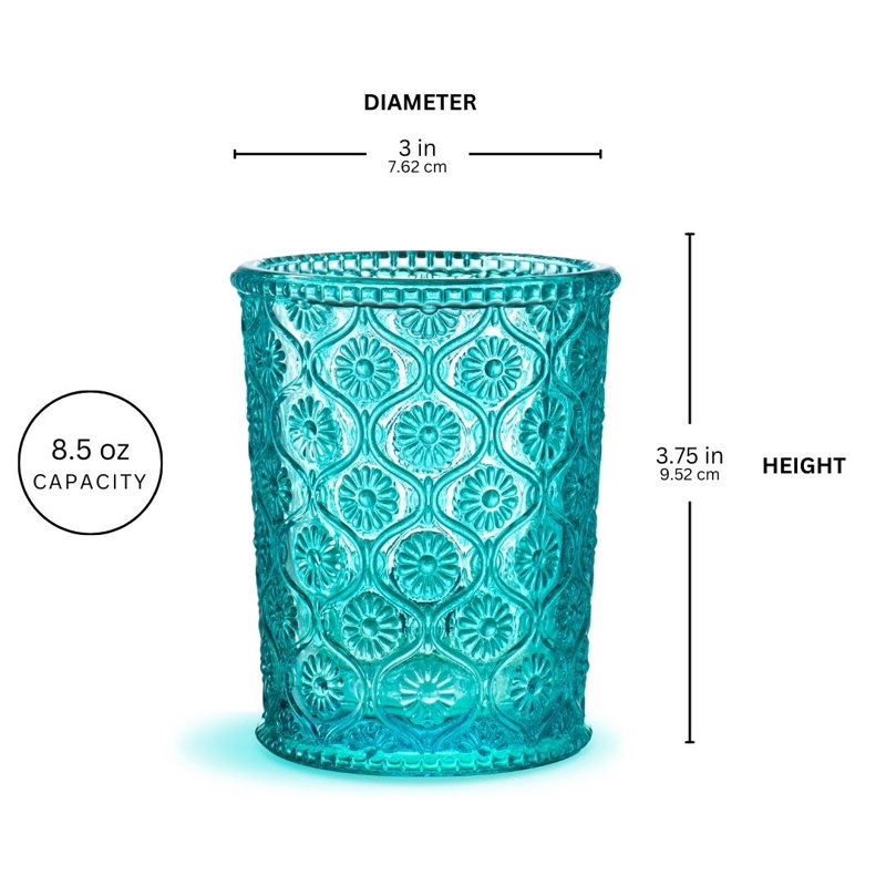 Mitzi Drinking Glass, Turquoise