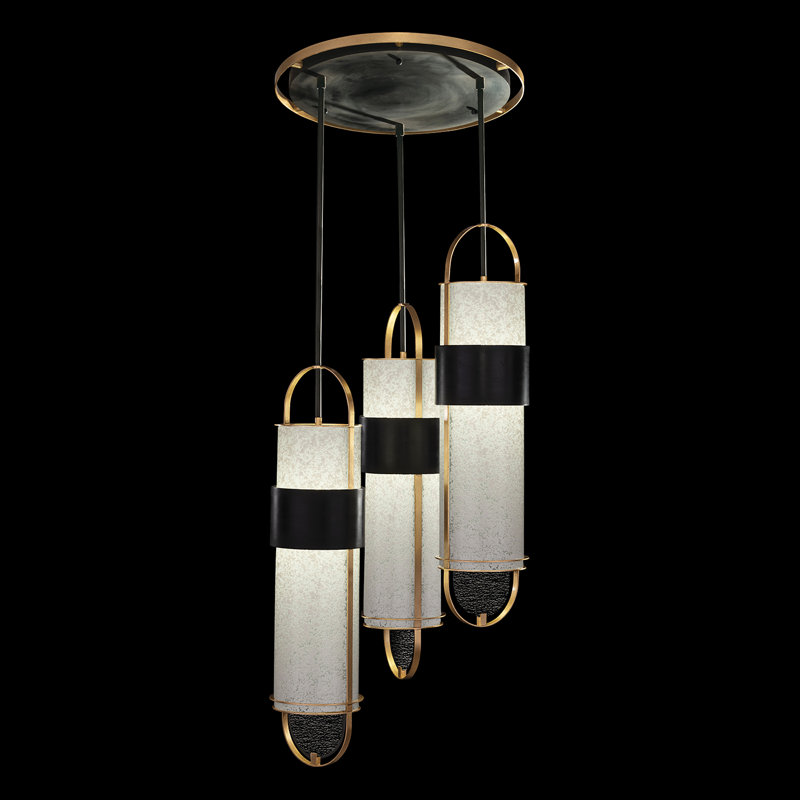 Bond 6 - Light LED Pendant, White, Black/Gold