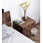 Table de chevet haut de gamme en bois massif, luxueuse chambre à coucher, commode tridimensionnelle