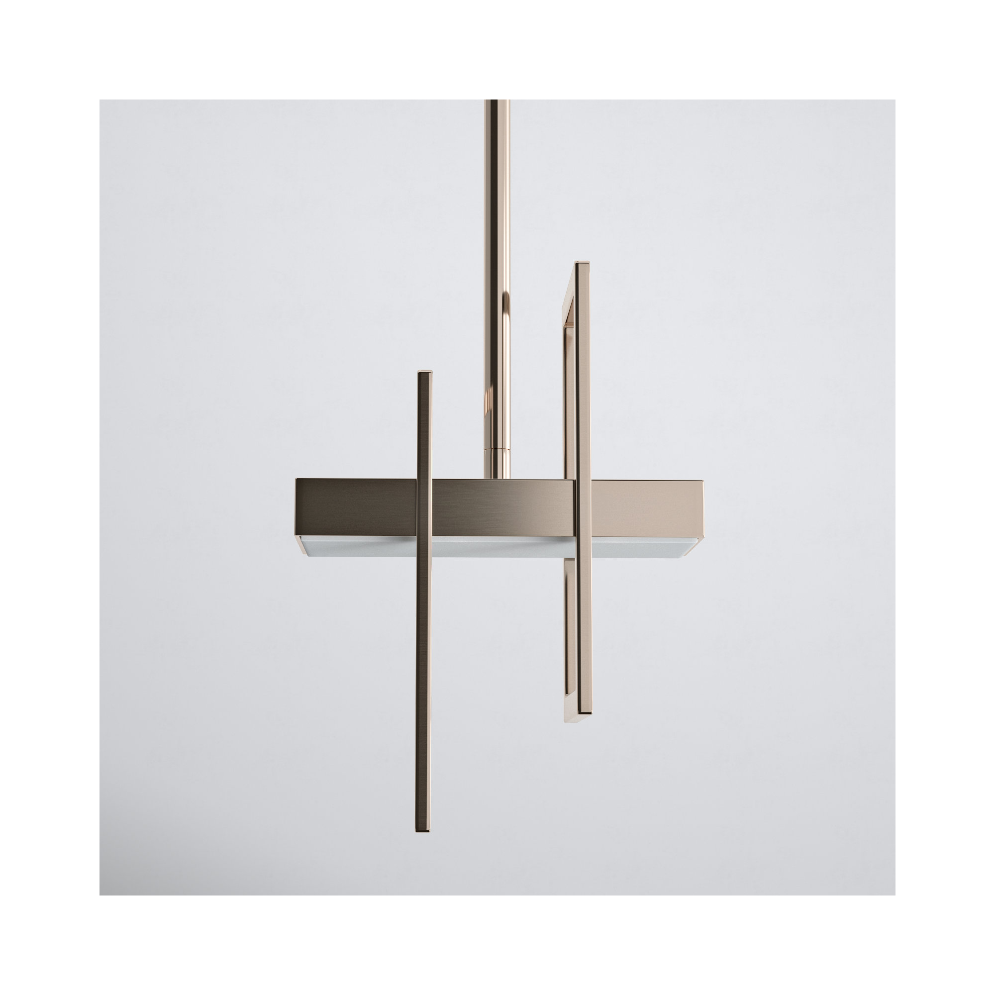 Saedi Single Light Glass Dimmable LED Pendant, Brushed Nickel